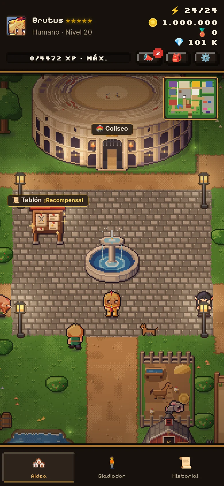 La aldea al atardecer